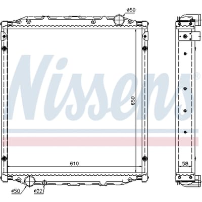 Radiator, motorkoeling NISSENS 62876A