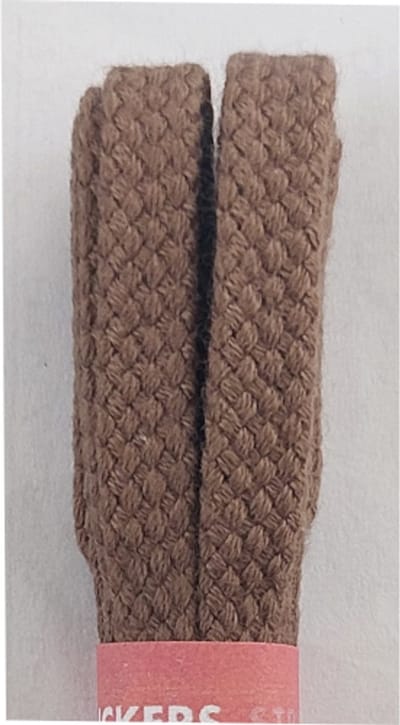 Strickers Veter - Taupe - Plat - Lengte 90 cm - Breedte 7 mm - Schoenveter