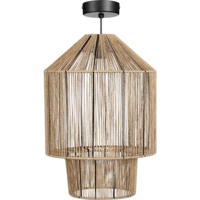 Mica Decorations Elsa Hanglamp - H49 x Ø35 cm - Jute - Lichtbruin
