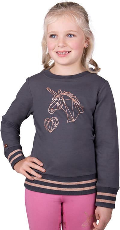 QHP Sweater Didy Junior Grijs - 128