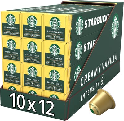 Starbucks by Nespresso capsules Creamy Vanilla - 10 koffiecups x 12 doosjes