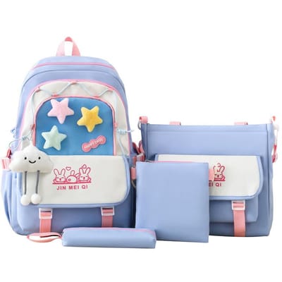 Nieuwe Schooltassen Modieuze en Trendy Rugzak met Gewichtsvermindering en Rugbescherming set