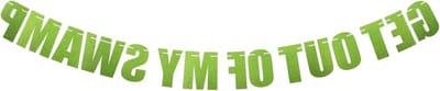 Glinsterende Groene Banner voor Housewarming Feest - Moeras Thema Decoratie，Voorgemonteerde Feestversieringen