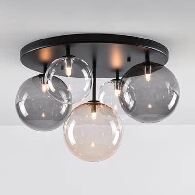 LumenXL - Plafondlamp Lumose 5-lichts met diverse glazen bollen