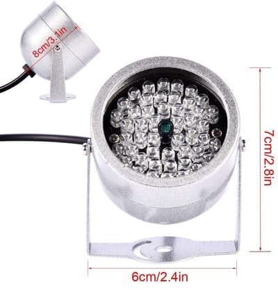 Allecto - 48 LED IP Camera - Nachtzicht - Waterdicht - LED Verlichting - Slimme IR Verlichting - IP65