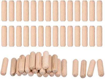 Houten pluggen - Bevestigingspennen - Houtbewerking Meubels - Gegroefde Afgeschuinde Uiteinden - 8x30 mm - Lichtbruin