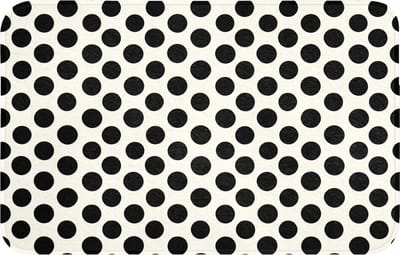 Badmat 80x50 cm - Antislip - Klassiek - Stippen - Zwart - Badmatten voor badkamer - Badkamermat - Douchemat - Badkamer mat