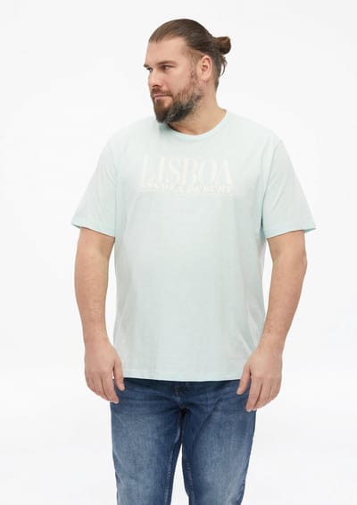 T-shirt in slub yarn met bedrukte voorkant en ronde hals s.Oliver