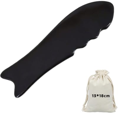 Dailygoods- Gua Sha Massage Tool Visvorm - Buffalo Hoorn - Duurzaam - Lichtgewicht - Traditionele Chinese Cultuur - Effectieve Huidverzorging