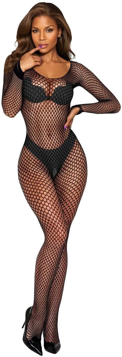 Bodystocking 2061 black – Onesize S t/m L - Verfijnde Zwartheid