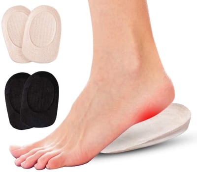 Dailygoods- Hielkussens Gel - Hielbescherming - Hielkussentjes voor Schoenen - Inlegzolen voor Plantaire Fasciitis - Schokabsorberend - 2 Paar