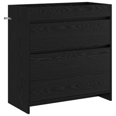 vidaXL Badkamer Onder Wasbak Kast Zwart eiken 78,5 x 37,5 x 81 cm