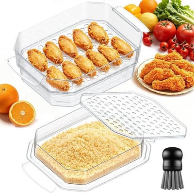 Beslagkom - Mengkom Keuken - Bakken En Koken - Inclusief Deksel En Zeef - 10 Liter - Transparant