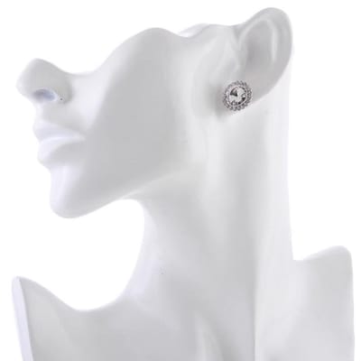 Behave - Oorsteker met Steentjes - Zilverkleur - Elegante Avondlook