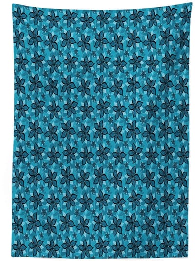 ABAKUHAUS Tafelkleed 140x240 Satijn – petrolblauw/aqua, Wasbaar