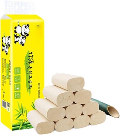 Bamboe toiletrol - Zacht papier - Badkamer gebruik - 4-laags dikte - 14 rollen - Natuurlijk bruin
