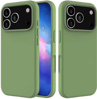 Shockproof Backcover - Liquid Silicone Soft Hoesje - Geschikt voor: iPhone 17 Pro - Groen