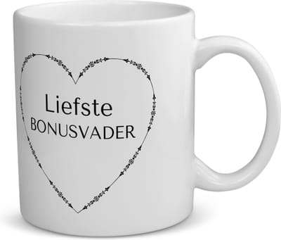 Akyol - liefste bonusvader koffiemok - theemok - Papa - de liefste bonusvader - vader cadeautjes - vaderdag - verjaardag - geschenk - kado - vader artikelen - 350 ML inhoud