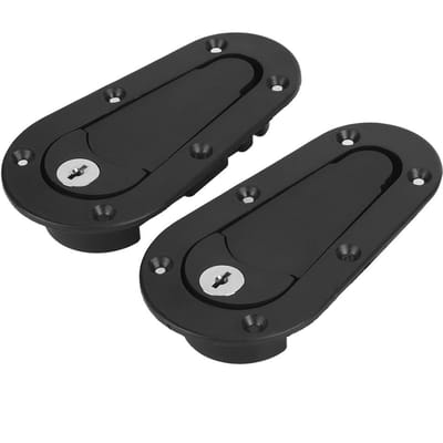 Koolstofvezel Raceauto Motorkap Pin Universele Motorkap Vergrendeling Kit met SleutelsZwart zwart