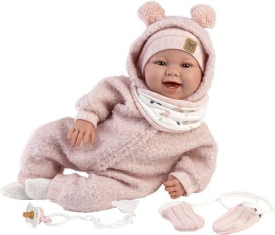 Llorens soft body Babypop Tala Sonrisas zonder geluid 44 cm