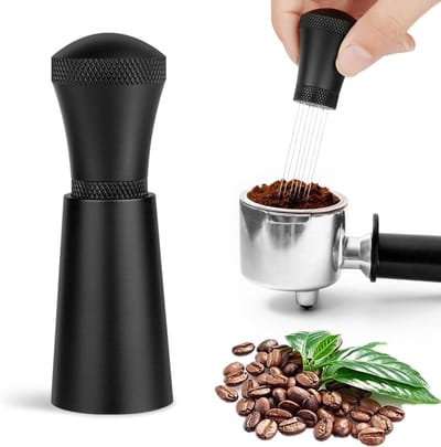 Espresso naald - Metmet 7 fijne naalden - WDT tool - koffie tamper - Koffie verdeler - koffie accessoires - Espresso distributeur - Espresso Verdeler - Koffie Distributeur - Espresso koffiemixer voor barista - Zwart