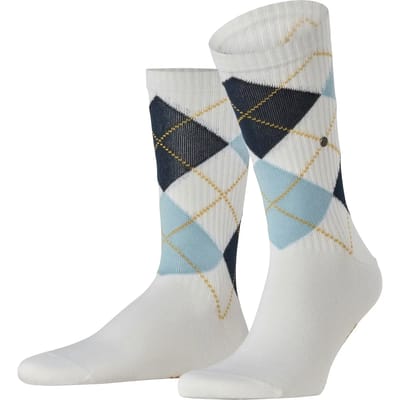 Burlington Rib Court eenkleurig katoen sokken heren wit - maat 40-46