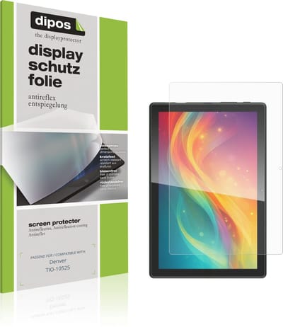 dipos – 2x Matte Beschermfolie geschikt voor Denver TIO-10525 | Krasbestendige & antireflecterende Screenprotector Ultra-Thin