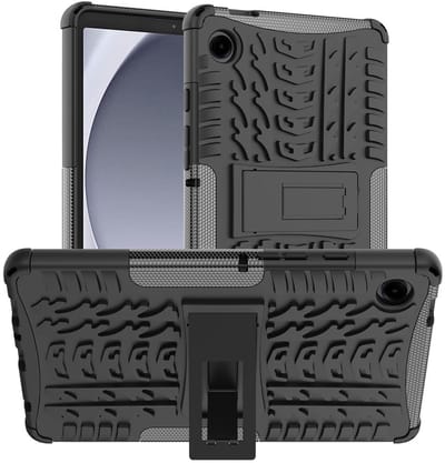 Coverup Tablethoes geschikt voor Samsung Galaxy Tab A11 / Tab A9 Hoesje - Rugged Kickstand Back Cover - Zwart