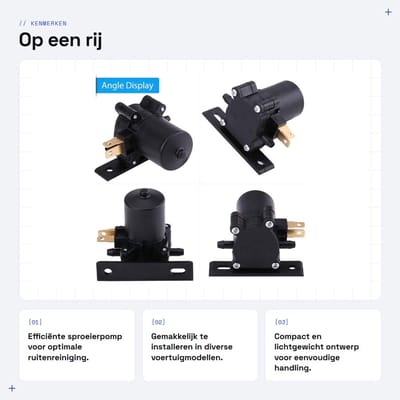 Dailygoods- Sproeierpomp 12V - Universele Sproeierpomp - Motoraccessoire - Voorruit Ruitenwisser - Geschikt voor Auto/Bus/Vrachtwagen - Kwalitatief Hoogwaardig - Ruitenwisserpomp