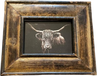 Fotolijst bruin zwart bruin schotse hooglander maat S | 125003 | Home Sweet Home | Stoer & Sober Landelijke Woonstijl