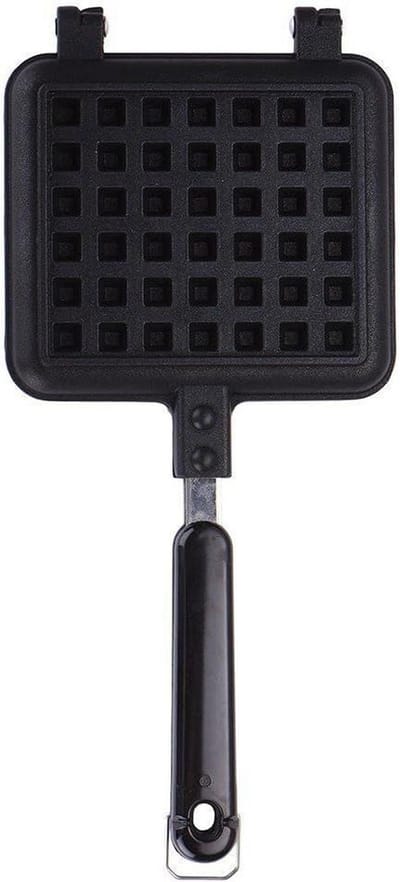 Wafelijzer - Bakvorm - Ontbijt Maken - Antiaanbaklaag - 31 cm - Zwart