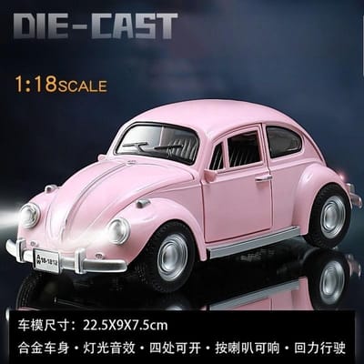 1:18 1955 Kever Klassieke Auto Vintage Legering Auto Model Simulatie Diecast Speelgoed Auto Collectie Met Geluid En Licht