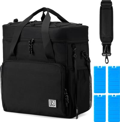 Brisby 4 Laags Geïsoleerde Koeltas - Lunchtas 30 liter - Zwart