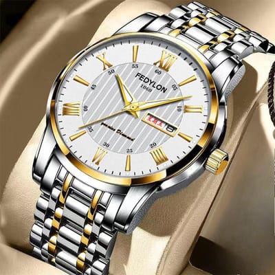 Nieuw Volautomatisch Niet-mechanisch Herenhorloge Heren Zakelijk Veelzijdig Waterdicht Stalen Quartz Horloge minimum