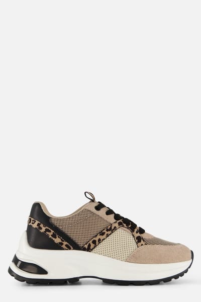 Cellini Leopard Sneakers beige Textiel - Maat 39