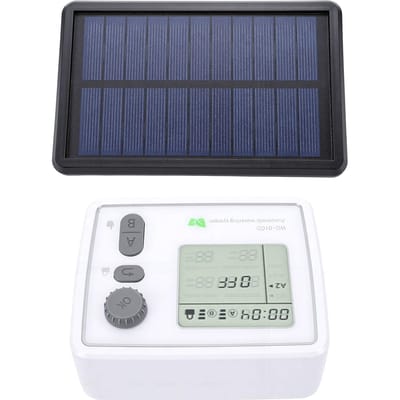 Support de kit d'irrigation goutte à goutte solaire 2 pompes 20 pots Système d'arrosage goutte à goutte automatique intelligent WiFi pour jardin de balcon gray