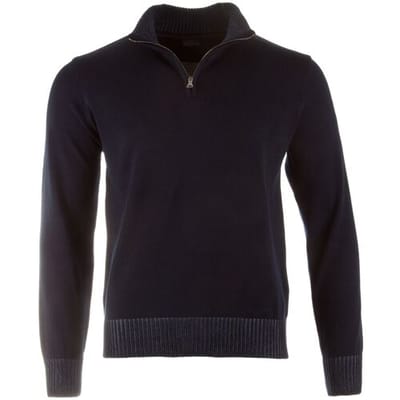 Paul & Shark Trui Wool Half Zip Contrasting Trim Navy / male