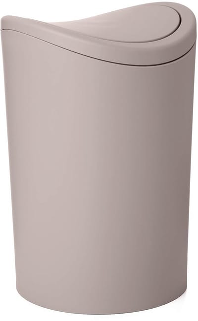 Compacte prullenbak met kanteldeksel – 6L voor badkamer en kleine ruimtes