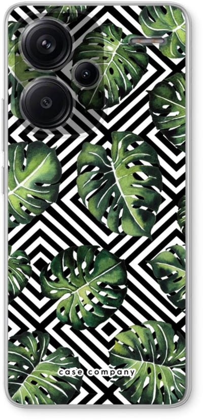 Case Company® - Hoesje geschikt voor Xiaomi Redmi Note 13 Pro plus hoesje - Geometrische jungle - Soft Cover Telefoonhoesje - Bescherming aan alle Kanten en Schermrand