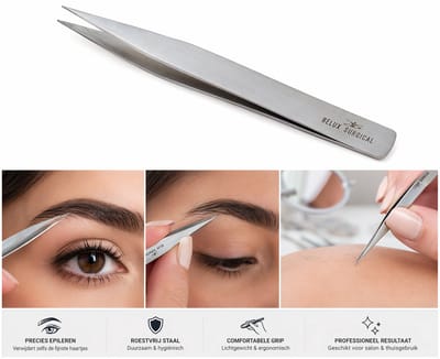 Belux Surgical Pincet Recht – RVS Precisie Tweezers | Voor Medisch, Beauty & Fijn Werk