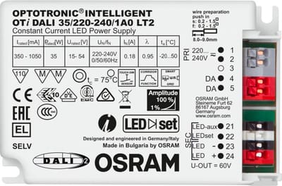 Osram LED Driver | 350mA/1050mA 35W 15V/54V | DALI Dimbaar IP20