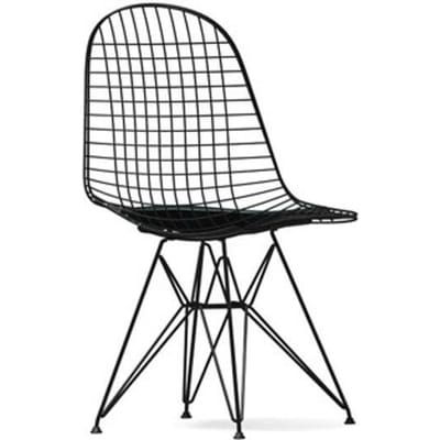Vitra - Wire Chair DKR-5 - zwart - Leder - nero