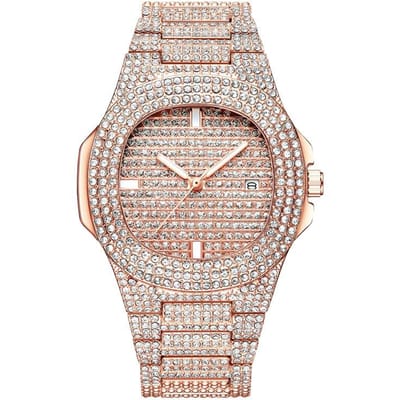 Heren Vol Diamant Dameshorloge Mode Quartz Horloge Dameshorloge Meisjeshorloge white