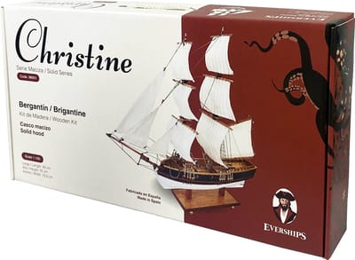 Modelbouw Schip Zeilschip Schoenerbrik Brigantijn 'Christine' van hout