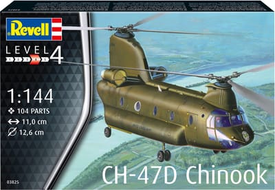 Revell Modelbouwpakket Militaire voertuigen - 63825 CH-47D Chinook - Model Set Plastic - 1:144 - Modelbouw