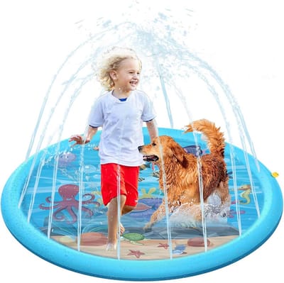 Sprinkler Sproeimat voor Kinderen en Huisdieren - Antislip Waterspeelmat 170 cm voor Buiten