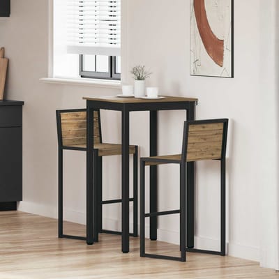vidaXL - Staande - Bartafel - Bewerkt - hout - Vierkant