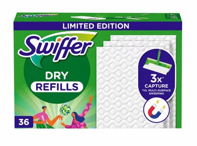 Swiffer Dry Refills Limited Edition Vloerdoekjes – 36 Stuks – Stofdoekjes voor Vloerreiniger – Droge Reinigingsdoekjes