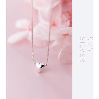 Romantische Harten Hanger Ketting voor Vrouwen Echte 925 Sterling Zilver Schakelketting Mode Sieraden Nieuw gray
