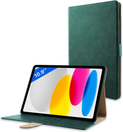 Hoesje geschikt voor iPad 2022 10.9 inch 10e generatie Case Hoes Luxe Kunstleer Bookcase Smart Cover
